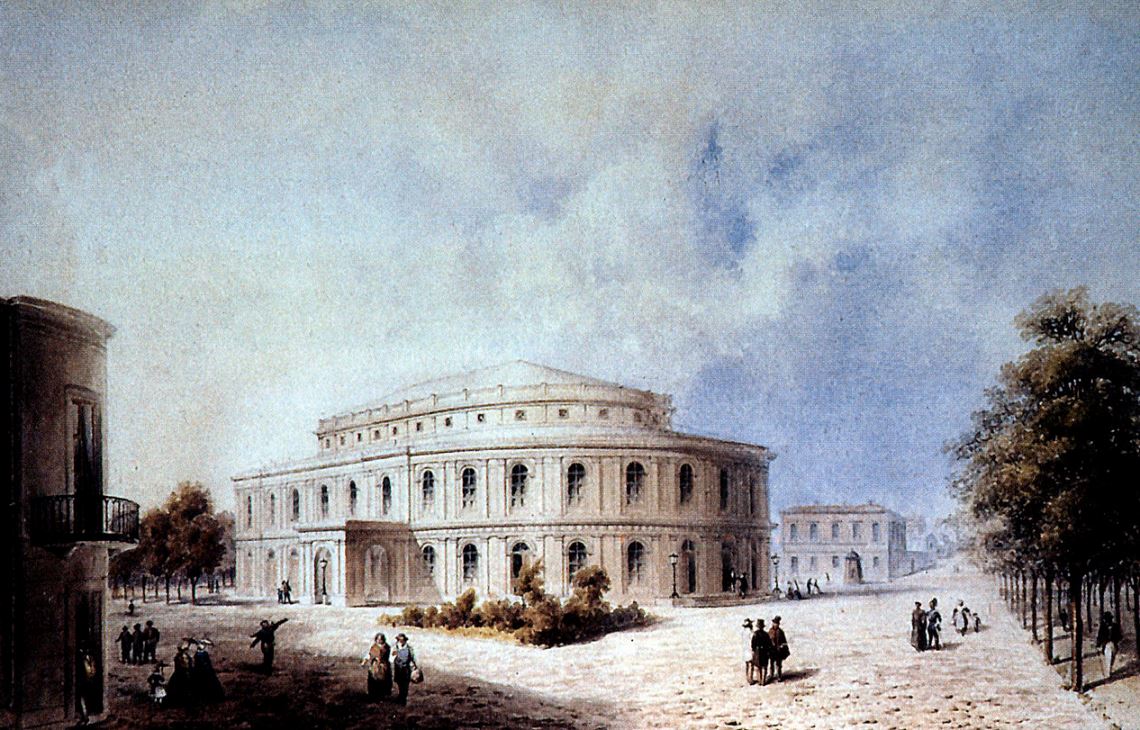 Новый шведский театр в Гельсингфорсе, 1853 год, арх. Чевитц