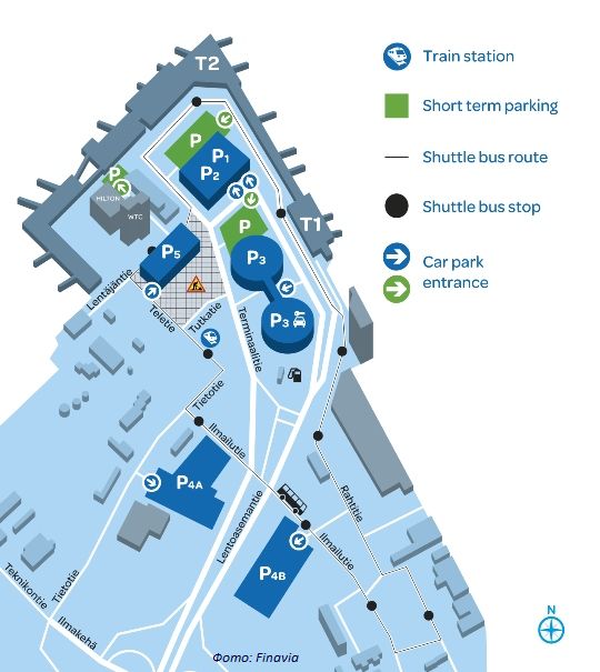 helsinki airport parking map
