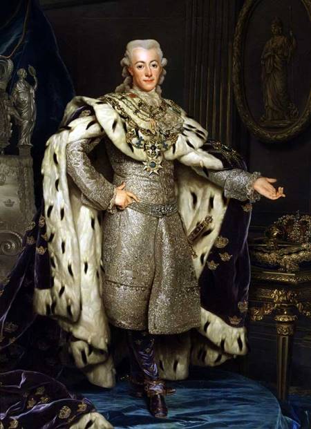 Король Швеции Густав III. Портрет Александра Рослина. Шведский национальный музей.