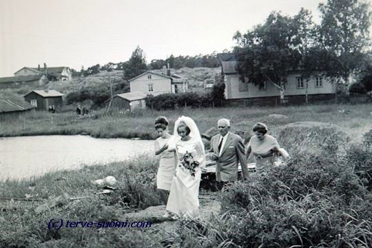 Свадьба на острове Хаапасаари. 1966 год. Фото с выставки "Свадьбы! Истории о любви" в Краеведческом музее Кюменлааксо в Котке