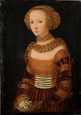 Лукас Кранах Старший. "Портрет молодой женщины". 1537 год. Государственный художественный музей, Копенгаген.