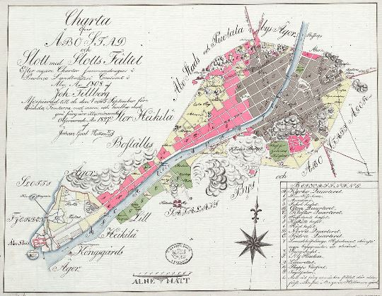 Карта Або после пожара 1827 года. Фото: Википедия